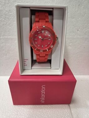 Xhilaration Pink/Red Silicone Sport Watch